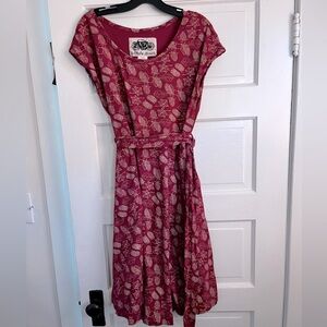 EFFIE’S HEART Raspberry print knit dress sz XL